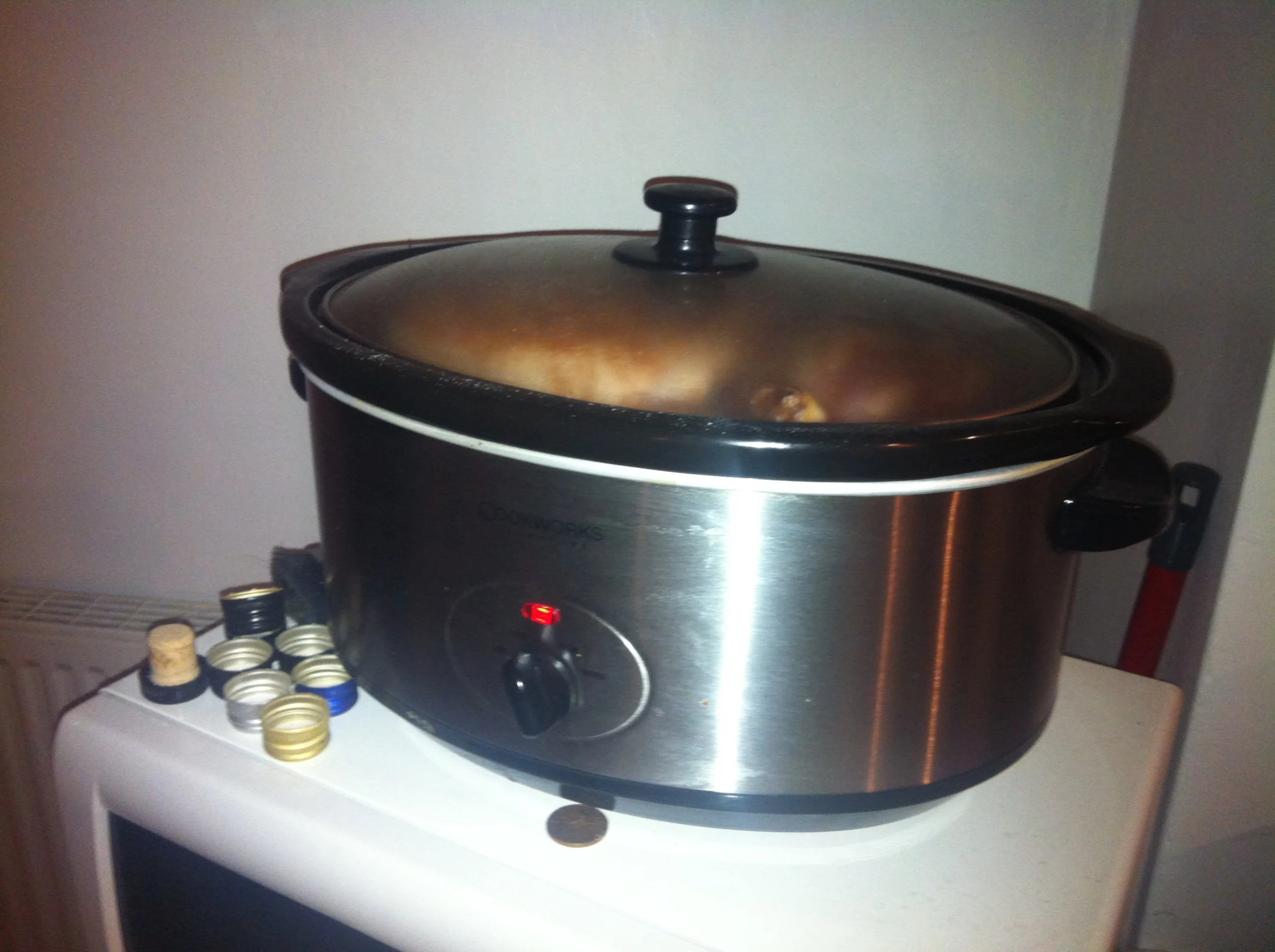 Put The Lid On The Slow Cooker On Low